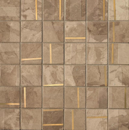 Fap Kamu Beige Metal Mosaic Brillante 30x30