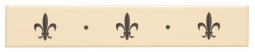 Original Style Artworks Colonial White Fleur De Lis Border Platinum 2.5x15.2