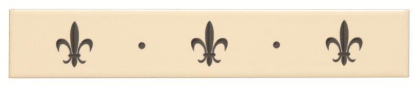 Original Style Artworks Colonial White Fleur De Lis Border Platinum 2.5x15.2