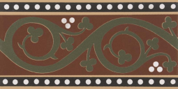 Original Style Victorian Floor Tiles Kitchener Border Green 7.5x15.1