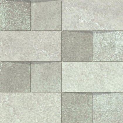 Apavisa Alchemy 7.0 White Hammered Mosaico Brick 29.75x29.75