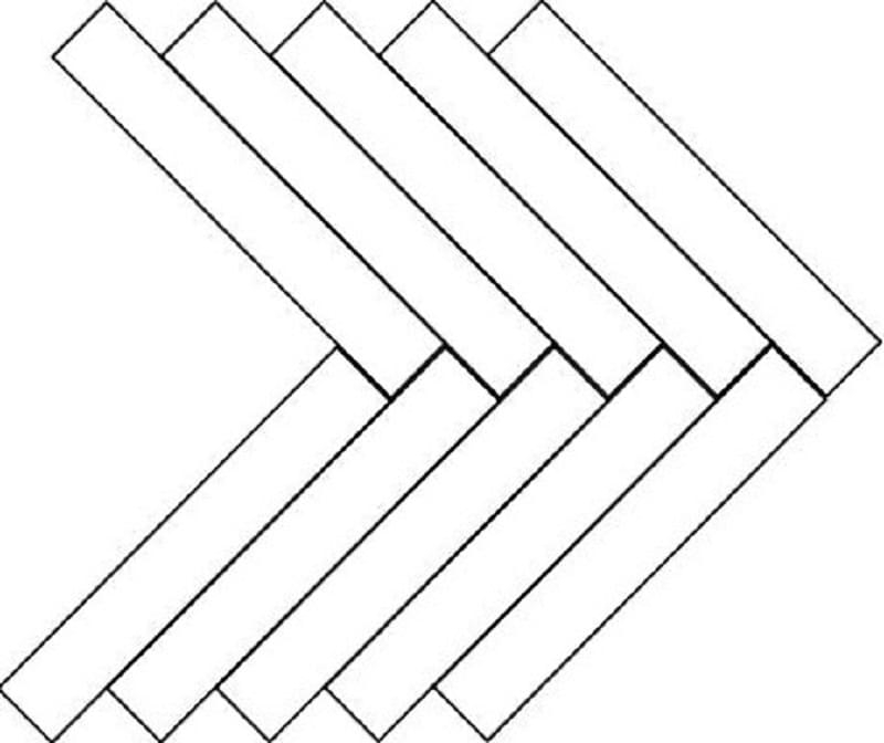 Keope Elements Design Ivory Mosaico Herringbone 34.5x42