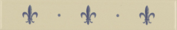 Original Style Artworks Colonial White Fleur De Lis Border Royal Blue 2.5x15.2