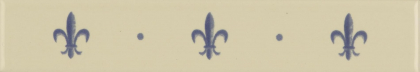 Original Style Artworks Colonial White Fleur De Lis Border Royal Blue 2.5x15.2