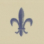 Original Style Artworks Colonial White Fleur De Lis Border Royal Blue 2.5x15.2