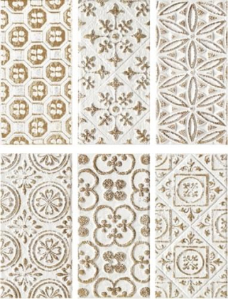 Impronta Italgraniti Square Beige Formelle Oro Decoro 12.5x25