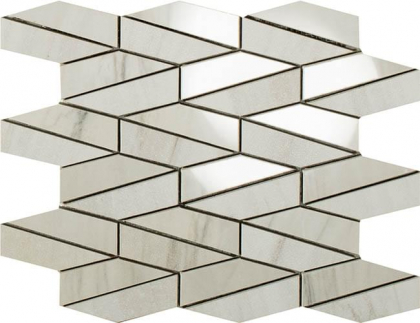 Impronta Italgraniti Lux Experience Calacatta Mont Blanc Mosaico Esagona Allungato Mix 25.5x29.5