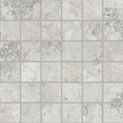 Provenza Unique Travertine Mosaico 5x5 Ancient Silver Naturale 30x30