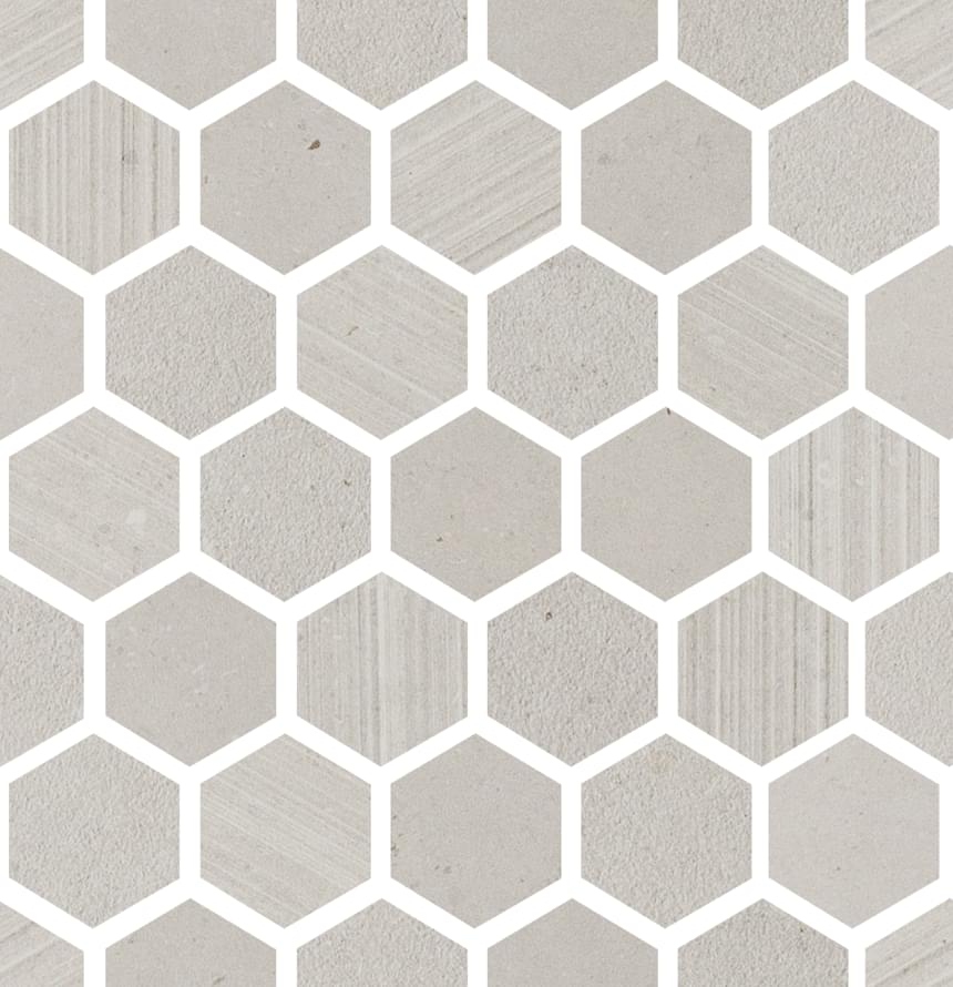 Impronta Italgraniti Silver Grain Grey Mosaico Esagonetta Mix 30x31