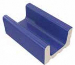 VitrA Pool Ral 2307015 Blue Low Water Level Overflow Narrow Channel Glossy 12.5x25