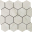 Impronta Italgraniti Lux Experience Calacatta Mont Blanc Mosaico Esagona Fade 26x30