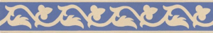 Original Style Victorian Floor Tiles Lansdowne Border Blue On White 2.4x15.1