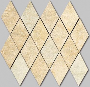 Apavisa Quartzstone Deco Beige Estructurado Mosaico Rombo 23.2x26.4