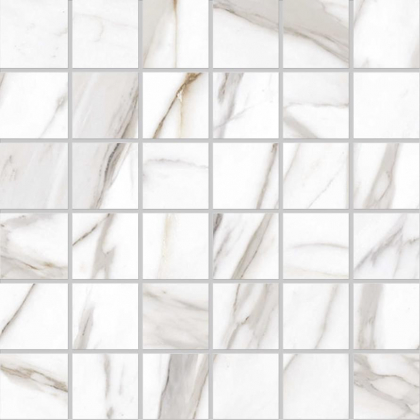 Emil Ceramica Tele Di Marmo Reloaded Mosaico 5x5 Calacatta Gold Canova Full Lappato 30x30