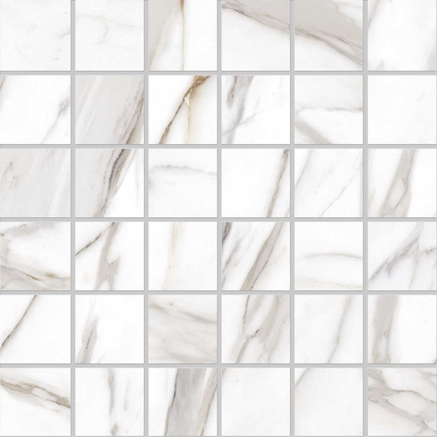 Emil Ceramica Tele Di Marmo Reloaded Mosaico 5x5 Calacatta Gold Canova Naturale 30x30