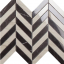 Impronta Italgraniti Lux Experience Calacatta Mont Blanc/Pietra Grey Mosaico Chevron Lap 26x30