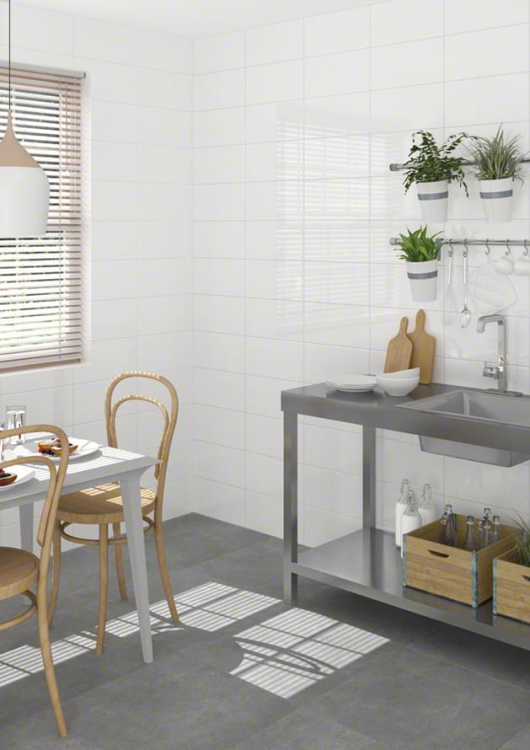 Vives Blanco Brillo Frunce 4 25x75
