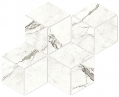 Atlas Concorde Marvel Shine Statuario Supremo Mosaico Esagono Lappato 30x35