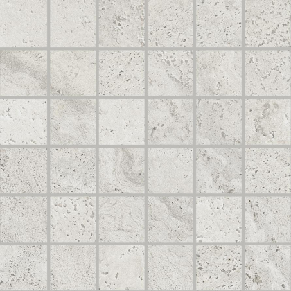 Provenza Unique Travertine Mosaico 5x5 Minimal Silver Naturale 30x30