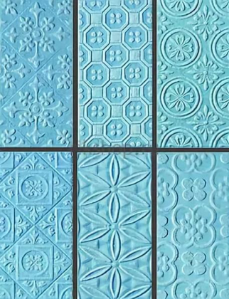 Impronta Italgraniti Square Blu Formelle Glitter Decoro 12.5x25