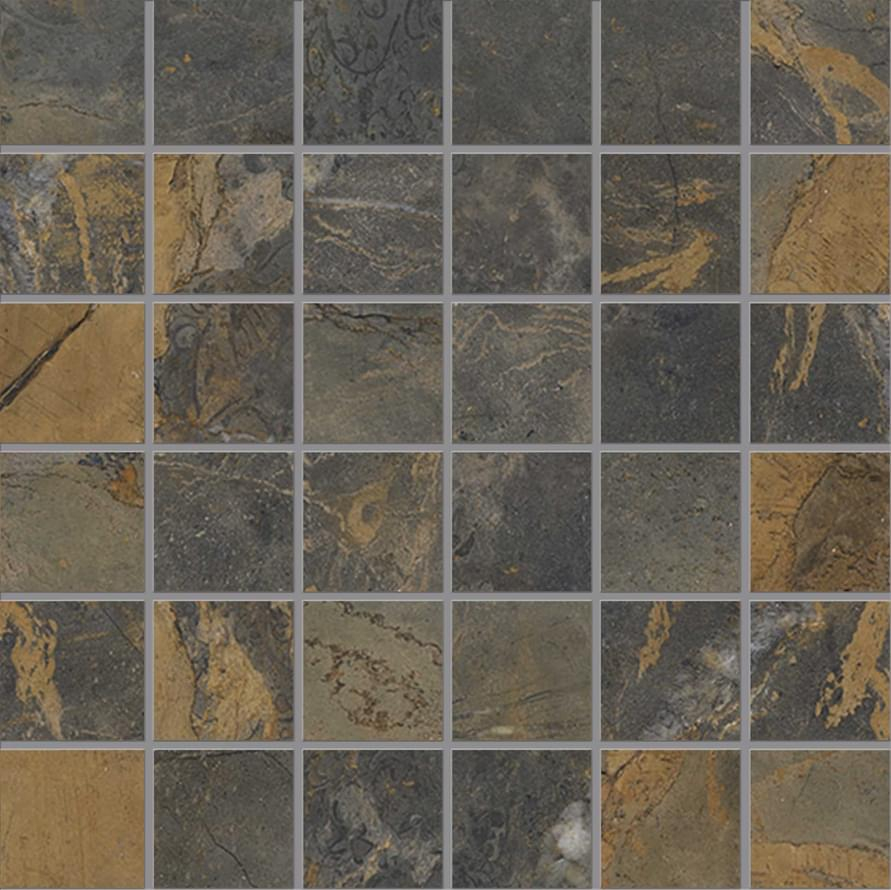 Emil Ceramica Tele Di Marmo Reloaded Mosaico 5x5 Fossil Brown Malevich Naturale 30x30