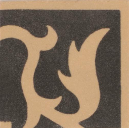 Original Style Victorian Floor Tiles Lansdowne Corner Black On Buff 2.4x2.4