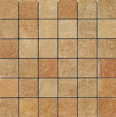 Apavisa Quartzstone Deco Rosso Lappato Mosaico 5x5 29.75x29.75