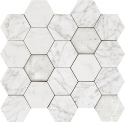 Piemme Valentino Majestic Hexagon Apuanian White Lev 34x36