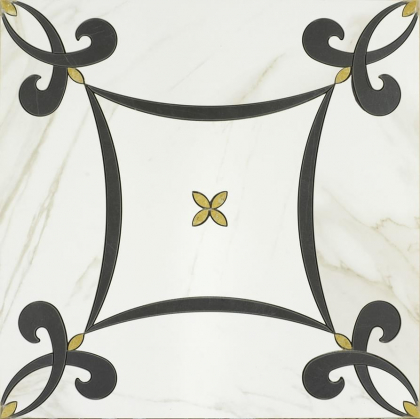 Marazzi Evolutionmarble Decoro Calacatta Nero Marquina Lux 58x58