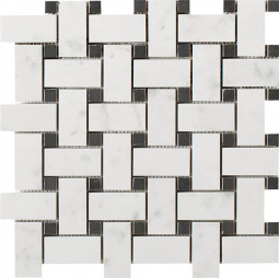 Impronta Italgraniti Lux Experience Statuarietto Mosaico Basketwave Fade 30x30