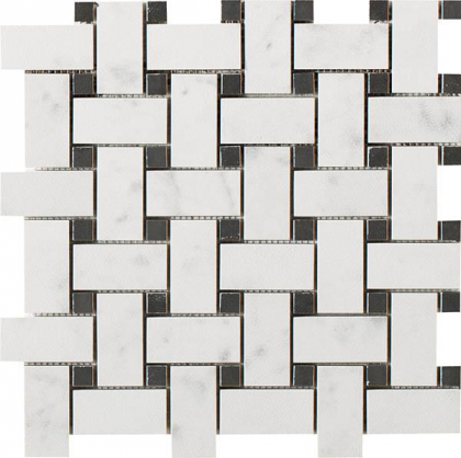 Impronta Italgraniti Lux Experience Statuarietto Mosaico Basketwave Fade 30x30