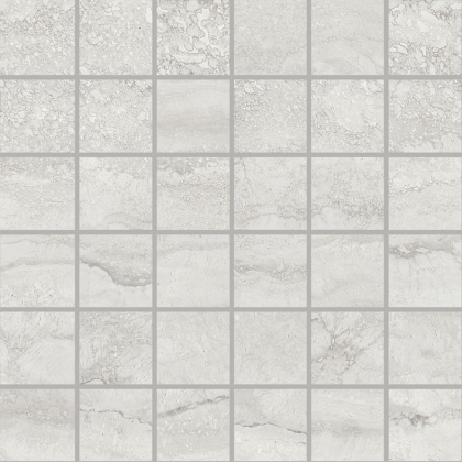Provenza Unique Travertine Mosaico 5x5 Vein Cut Silver Naturale 30x30