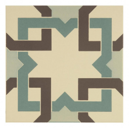 Original Style Odyssey Ottoman Light Jade Dark Jade And Dark Grey On White 15.1x15.1