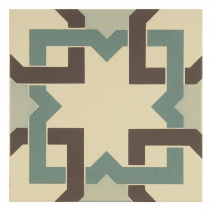 Original Style Odyssey Ottoman Light Jade Dark Jade And Dark Grey On White 15.1x15.1