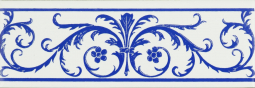 Original Style Artworks Brilliant White Acanthus Royal Blue 5x15.2