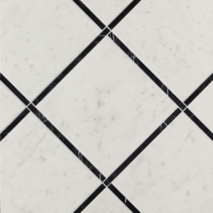 Fap Roma Diamond Incroci Carrara Nero Reale Inserto 60x60