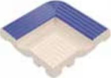 VitrA Pool Ral 2307015 Blue Profiled Edge With Finger Grip External Corner Matt 2 12.5x12.5