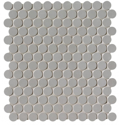 Fap Milano And Floor Grigio Round Mosaic Matt Ø 2.2 29.5x32.5