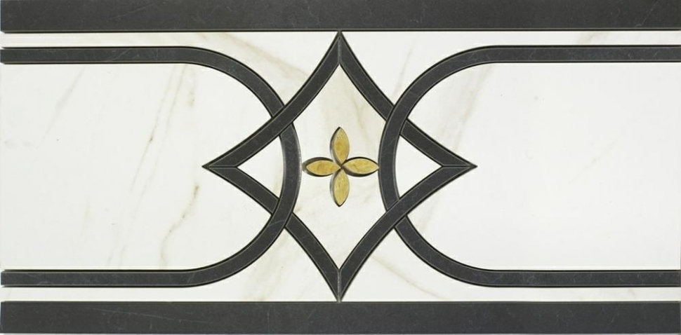 Marazzi Evolutionmarble Fascia Calacatta Nero Marquina Lux 29x58