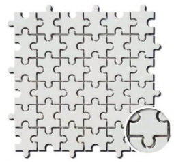 Diffusion Galets Japonais Puzzle Blanc 30x30