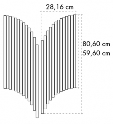 ABK Sensi Signoria Mosaic Ventaglio Grigio Siena Lux DX/SX 56.3x80.6