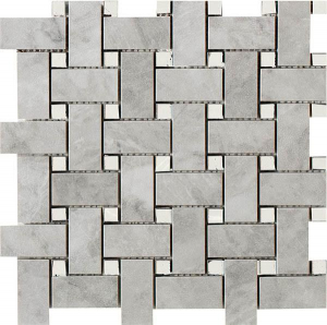 Impronta Italgraniti Lux Experience Grigio Versilia Mosaico Basketwave Fade 30x30