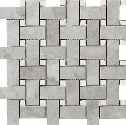 Impronta Italgraniti Lux Experience Grigio Versilia Mosaico Basketwave Fade 30x30