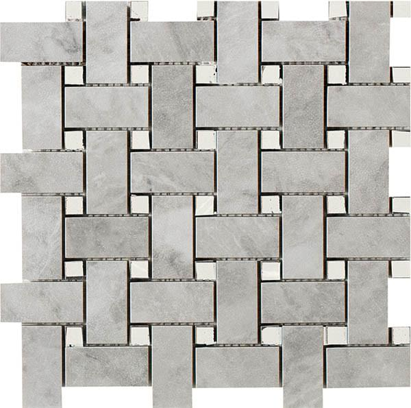Impronta Italgraniti Lux Experience Grigio Versilia Mosaico Basketwave Fade 30x30