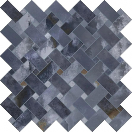 Emil Ceramica Tele Di Marmo Onyx Intrecci Blue Silktech 30x30