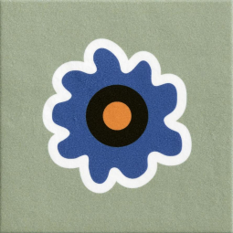 Mutina Mattonelle Margherita Flower Green Anti-Slip 20.5x20.5