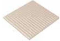 VitrA Pool Unglazed Ribbed Tile Corner Matt 8Mm 12.5x12.5