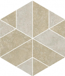 Apavisa Sybarum Beige Silk Mosaic Hexagon 25.84x45.05