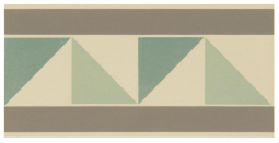 Original Style Odyssey Pyrenees Border Light Grey Light Jade And Dark Jade On White 7.5x15.1