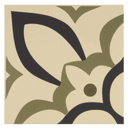 Original Style Odyssey Renaissance Dublin Khaki And Dark Blue On White 15.1x15.1